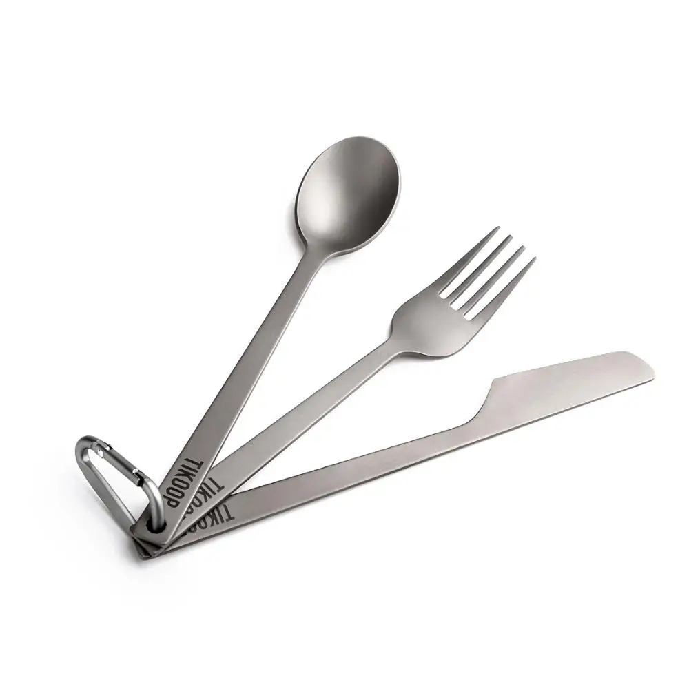 Титановые столовые приборы 3 в 1 многофункциональные и удобные уличные ножи вилка