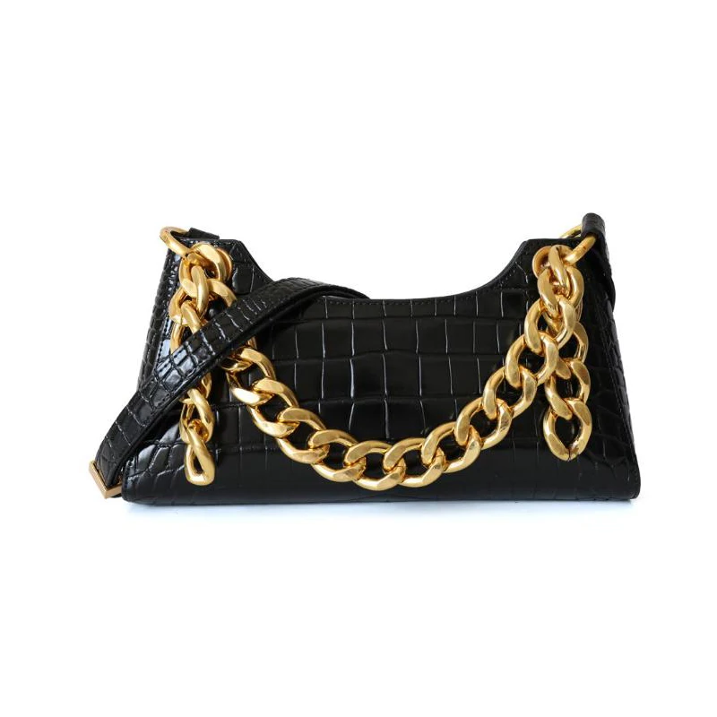

Женская Роскошная брендовая дизайнерская сумка через плечо, маленькая сумочка из натуральной кожи крокодила с узором, женская сумочка на ц...