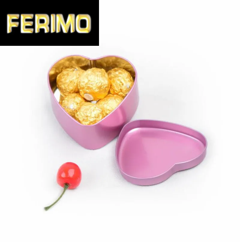 

20 штук в форме сердца олова Коробки сахар шоколад жестяные коробки подарка круглый бальзам для губ с нейл-арта металлический ящик для хранения Свадебная конфетная коробка для самостоятельного приготовления мороженого торт Коробки