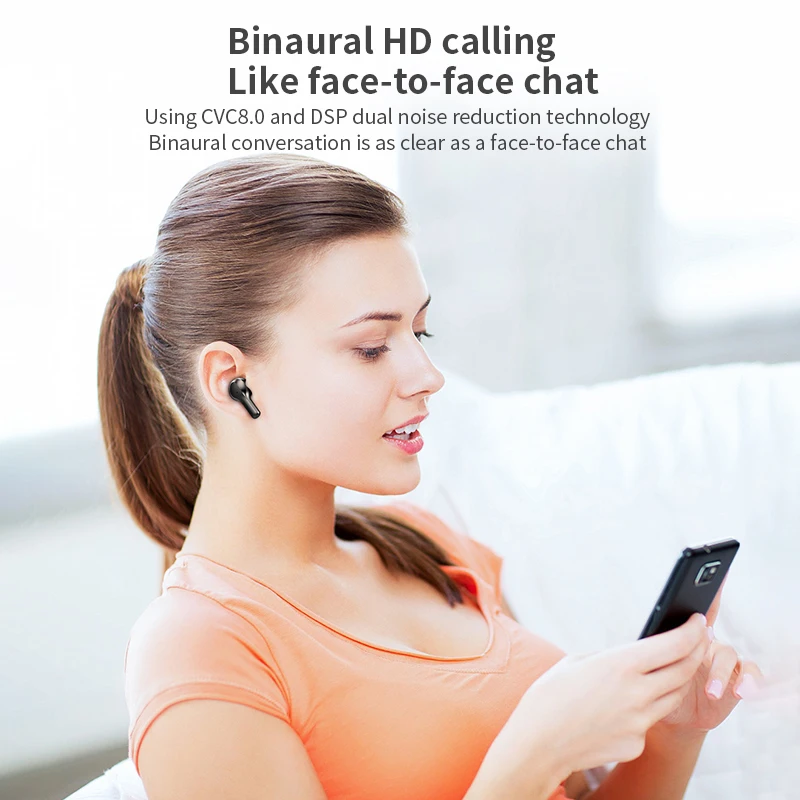 Беспроводные наушники с микрофоном MLHJ Bluetooth V5.0 спортивные водонепроницаемые Hi Fi