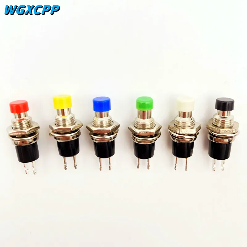 1/6 шт. 7 мм мини круглый Мгновенный кнопочный переключатель нажмите на самосброс