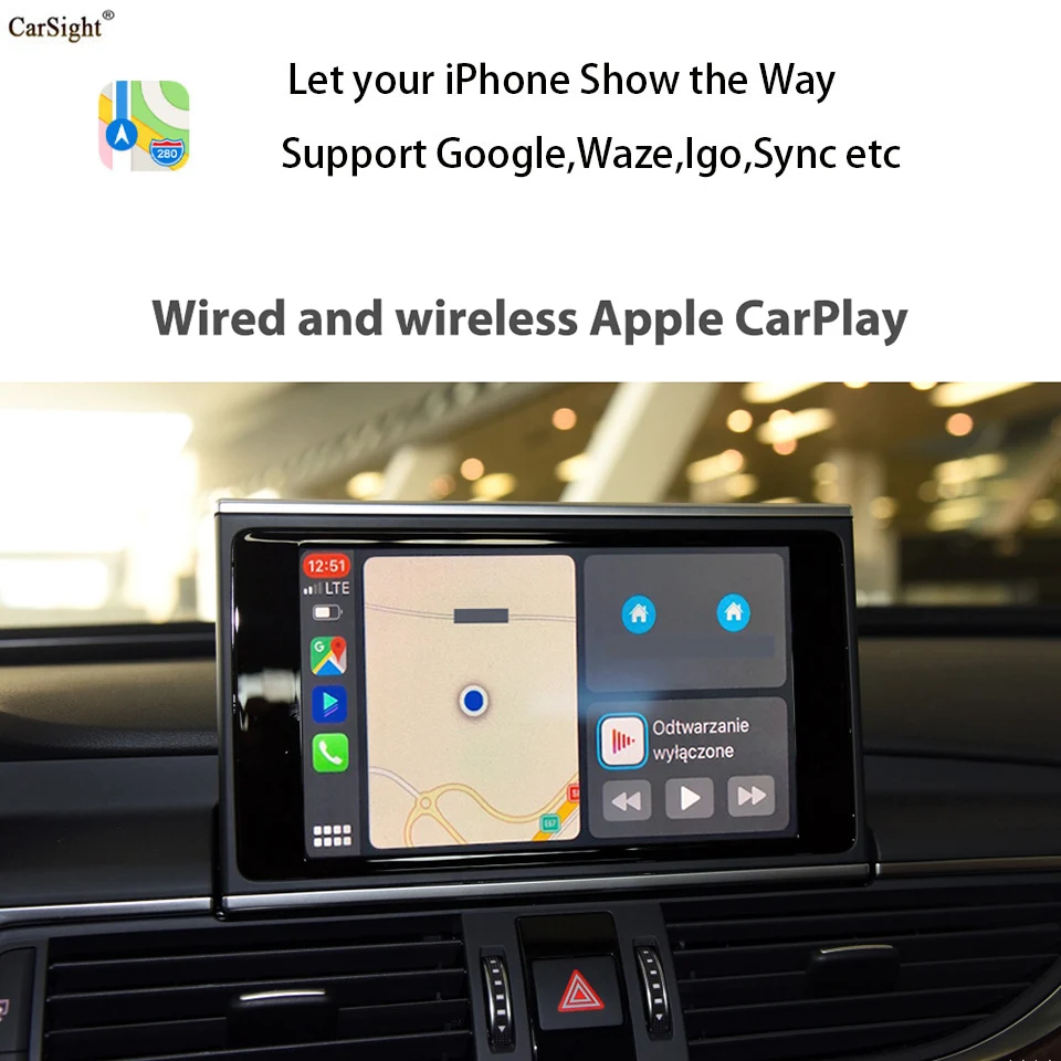 Беспроводной модуль автоматического интерфейса Apple Carplay Android для Audi A3 8V 2016 5 8