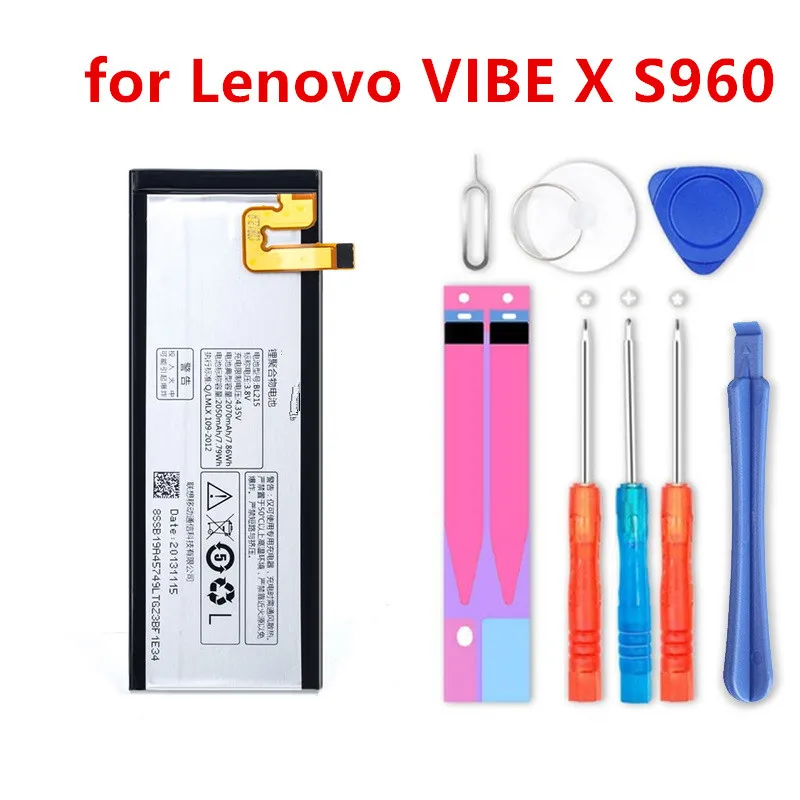 

BL215 2070mAh Battery for Lenovo Vibe X S960 s968T+tools