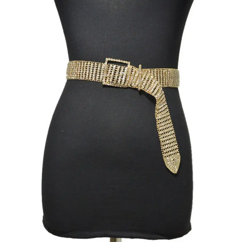 Женский Блестящий металлический пояс со стразами | Дом и сад