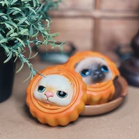 big monster zoo series gashapon toys 2 type meow meow mooncake fashion action figure ornament toys creative gifts