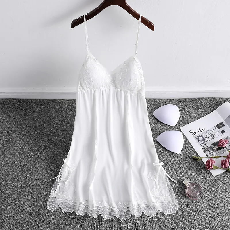 Сексуальная ночная рубашка летние пикантные шелковисто полые Изысканная