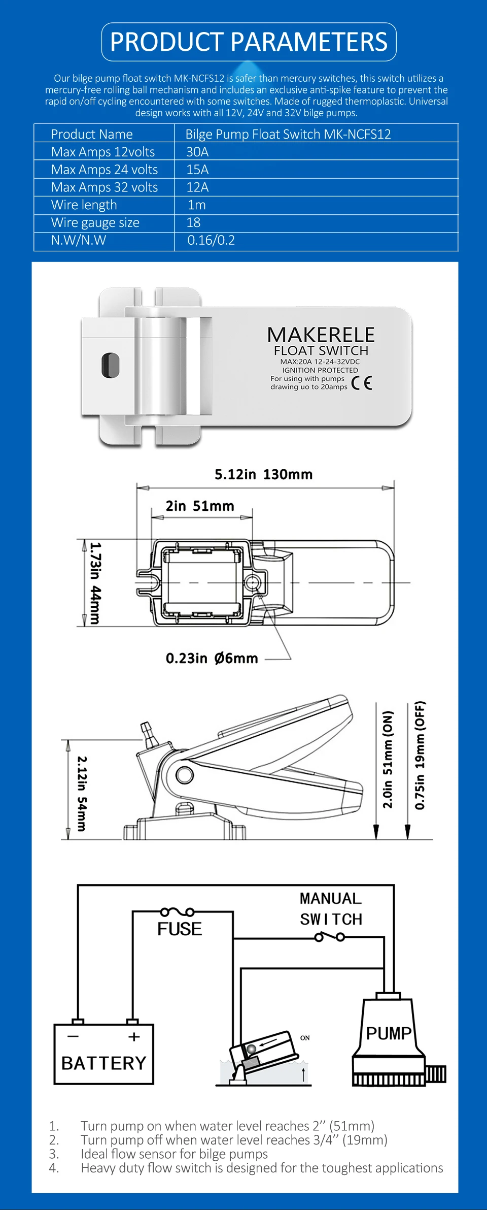 Трюмные насосы водяной насос 1100gph 750gph 500gph 350gph 12v 24v Поплавковый выключатель Бильге Водяной насос с новейшим дизайном яхты Дренаж