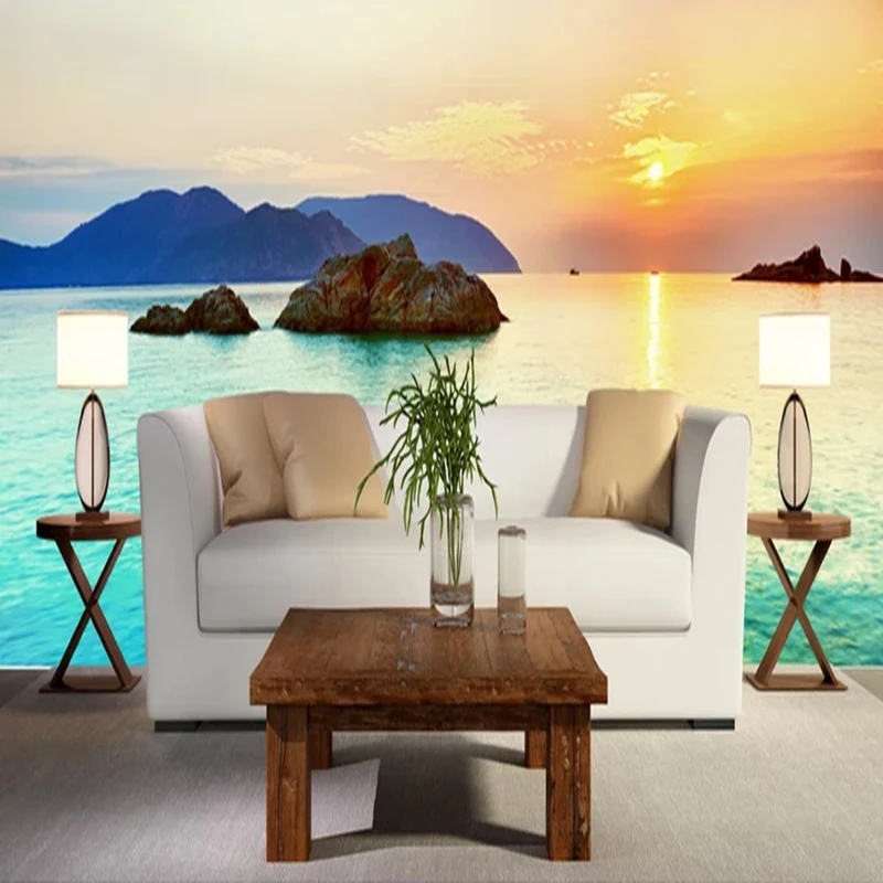 3D обои современная мода морская фотография настенные фрески для гостиной ТВ