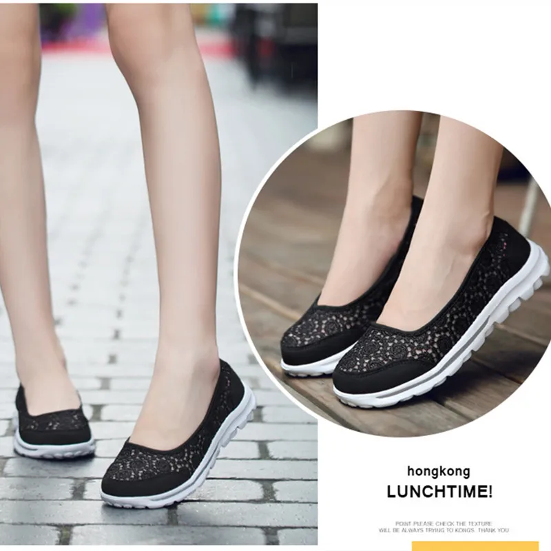 Women Loafers Summer Comfort Hollow Lightweight Boat Shoes Casual Female Slip On Flats Shoes Ladies Vulcanized Walking Shoes