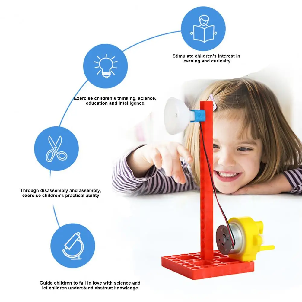 

1ps Manual Generator Toy Homemade Educational Plastic Self-assembling Toy Making Materials Kit Education Toy for Children