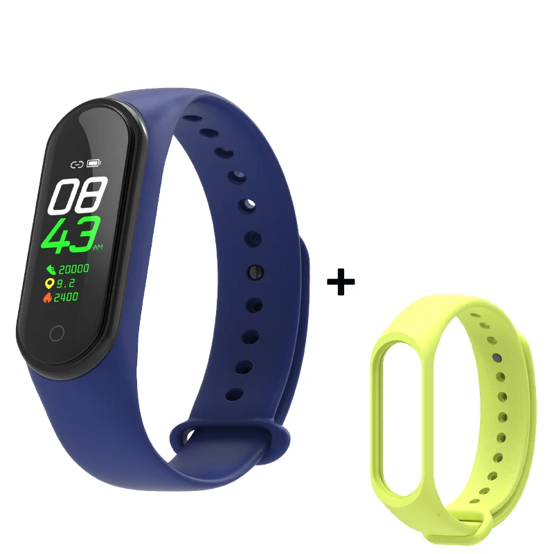 As shown16 Smart Fitness Bracelet M4 Tracker Waterproof Pedometer Blood Pressure Watch Support Multi-Languauge Wristband For Men Women Kids - Цвет: As shown16