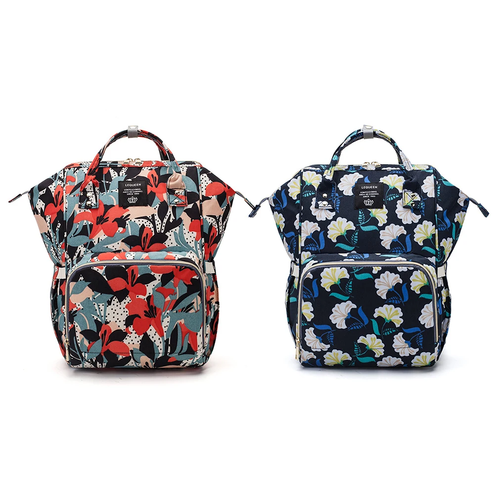 

Lequeen Fashion Graffiti Mommy Baby Diaper Bag Multifunctional Folding Backpack Nappy Maternity Care Pregnant Women Nursing Bag