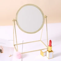 nordic style small round mirror ins makeup mirror small desktop single sided makeup mirror dormitory dressing mirror