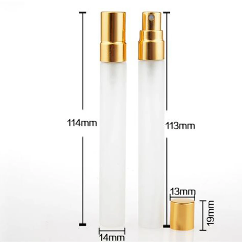 

Frosted Empty Atomizer Thin Sprayer 10Ml*50Pcs Perfume Refillable Bottles Glass Liquid Dispenser For Perfume