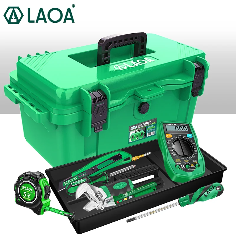 LAOA IP67 Waterproof Toolbox Electrician Tool Storage Box Portable Household Tool box Thicken PP Material