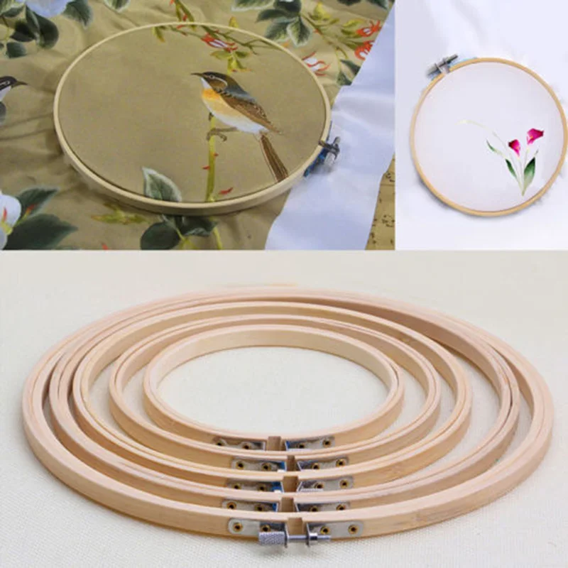 DIY бамбуковая вышивка крестиком гобелен кольцо обруча рамка швейный инструмент
