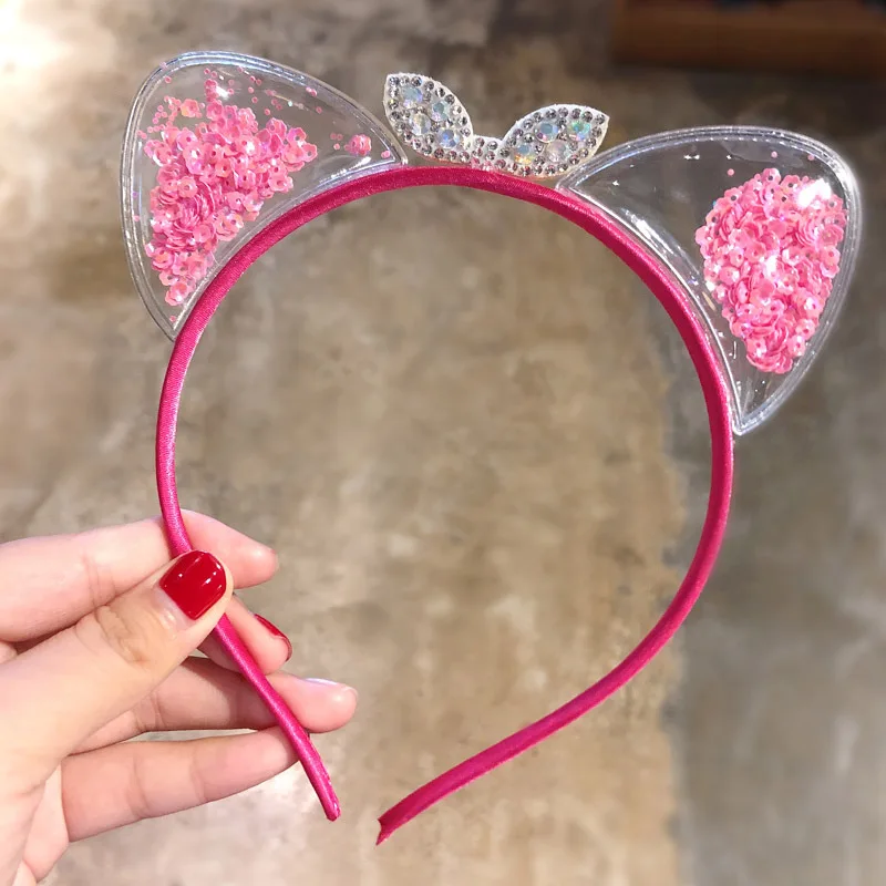 

1Pcs Cute Cartoon Ears Headband For Baby Girls Hairbands Korean Children Princess Hair Bands Kids Jelly Bows Hair Accessories