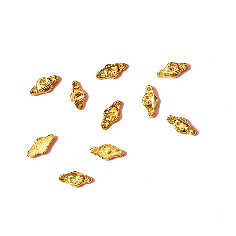 10 шт. роскошные золотые Стразы для ногтей блестящие планеты Сатурн самодельные