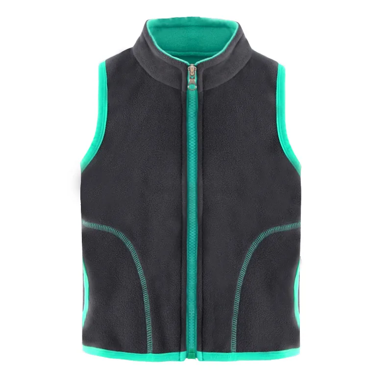 SAILEROAD 2-11Years Весна Осень Baby Toddler Boy Vest Сплошные цвета Дети Дети Мальчики Девочки Водолазка Жилет с молнией - Цвет: 87217 dark grey