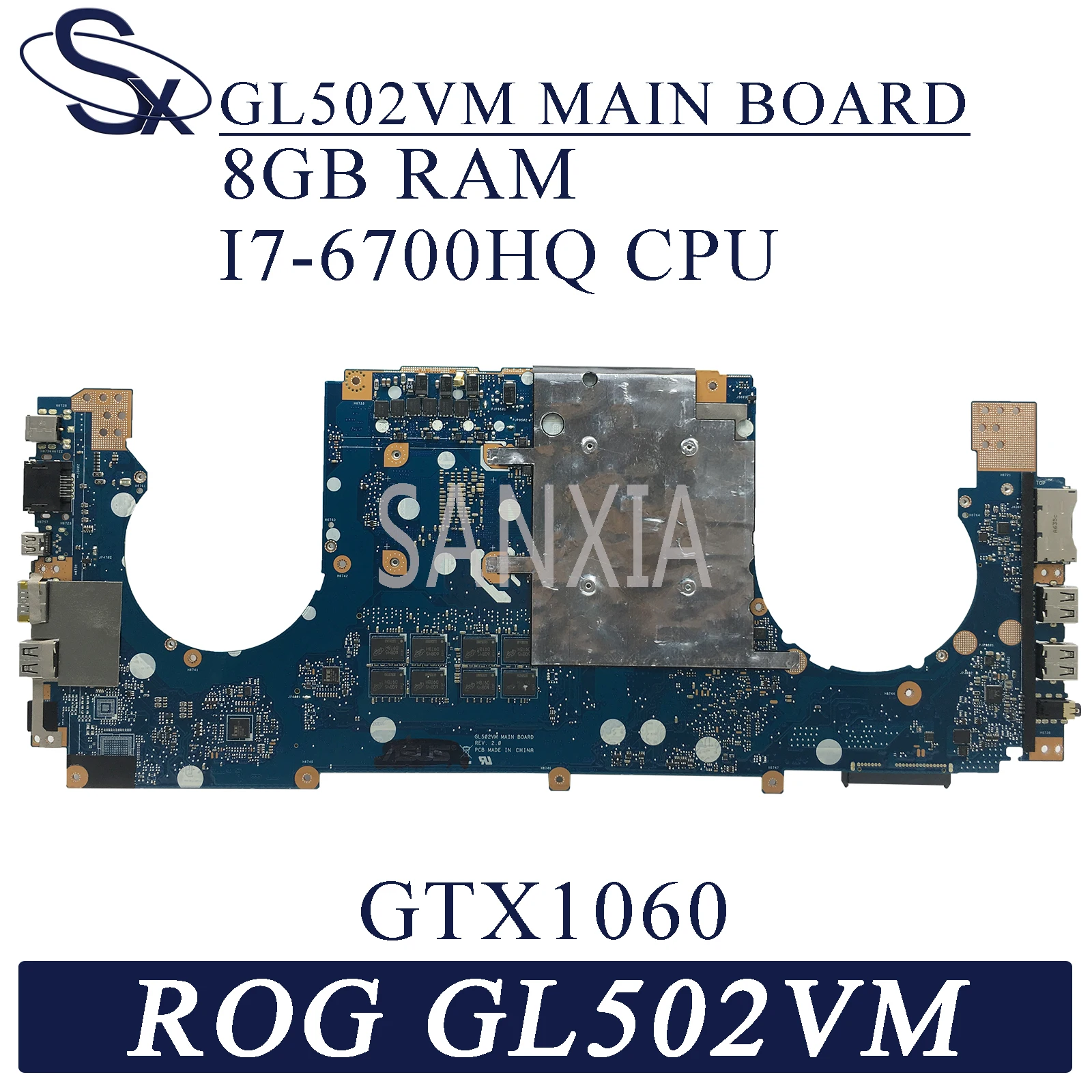 Материнская плата KEFU GL502VM для ноутбука ASUS ROG GL502VML оригинальная материнская HM170