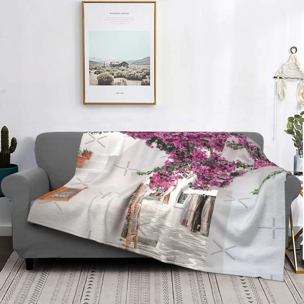 

Марокканская улица, искусственное покрывало для кровати, клетчатый диван, одеяло для пикника, Роскошный домашний текстиль