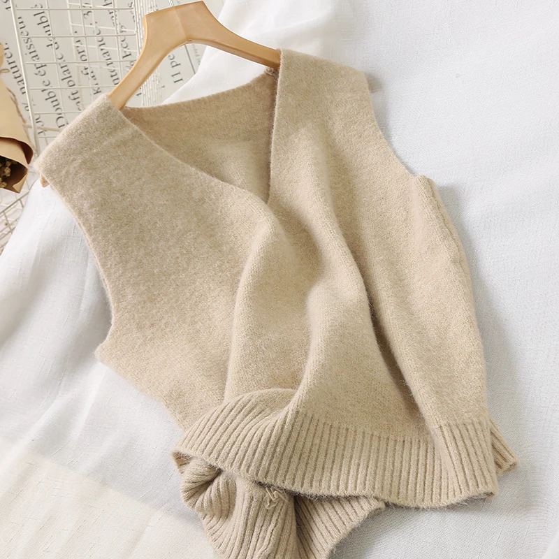 Heliar женский однотонный вязаный жилет верхняя одежда свитер с v-образным вырезом