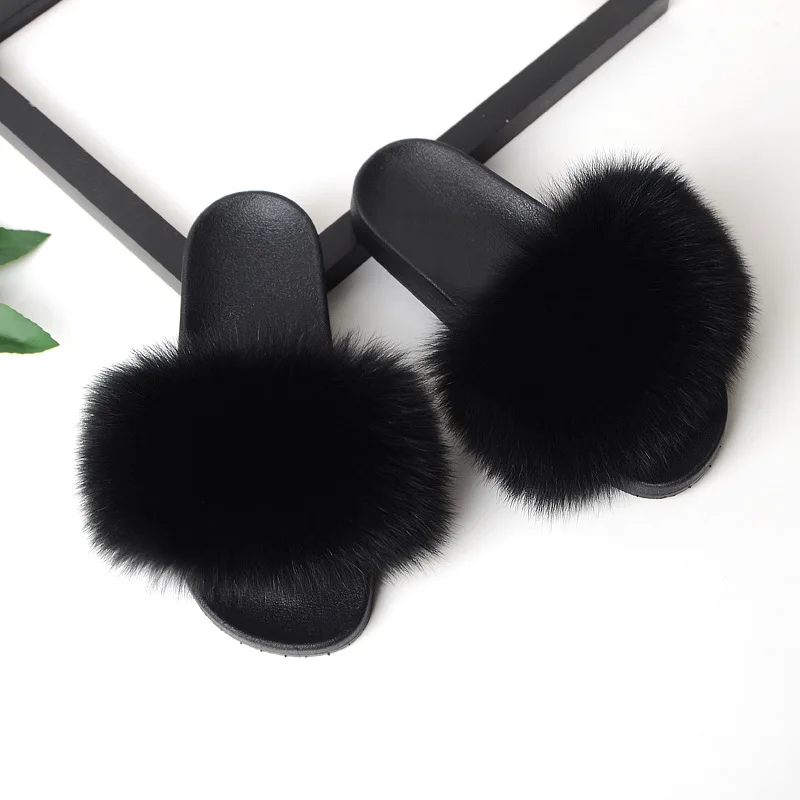 Женские меховые тапочки женская обувь Симпатичные плюшевые пушистые сандалии из