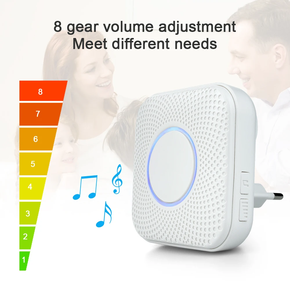 Умный беспроводной дверной звонок для домашней безопасности 433 МГц|Дверной