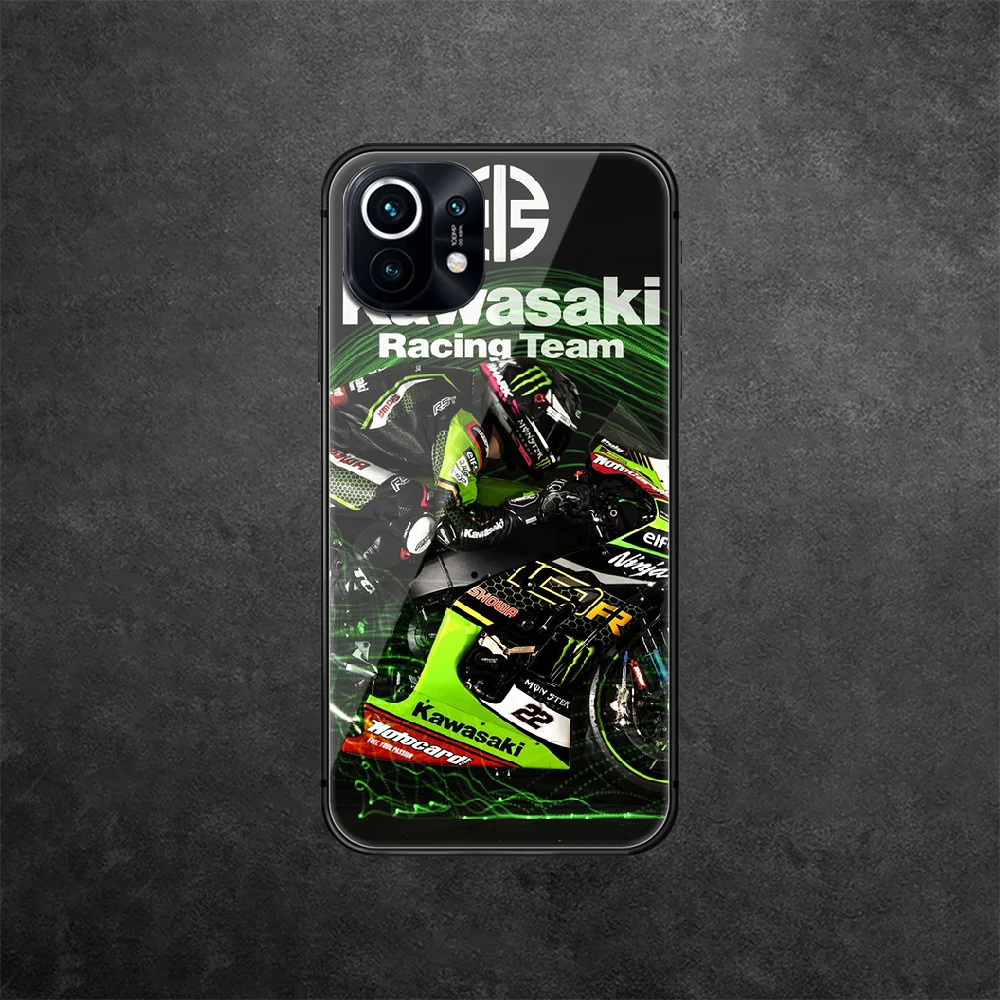 

Kawasaki Ninja Brand Moto Tempered Glass Phone Case Cover For Xiaomi Mi Poco A F X 2 3 8 9 10 11 T Pro Lite Ultra Max Nfc 3D Hot