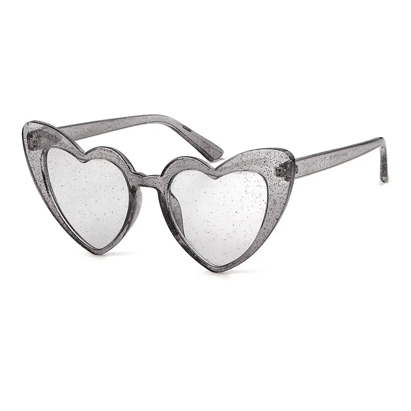 Женские солнцезащитные очки кошачий глаз с большими сердцами | Аксессуары для