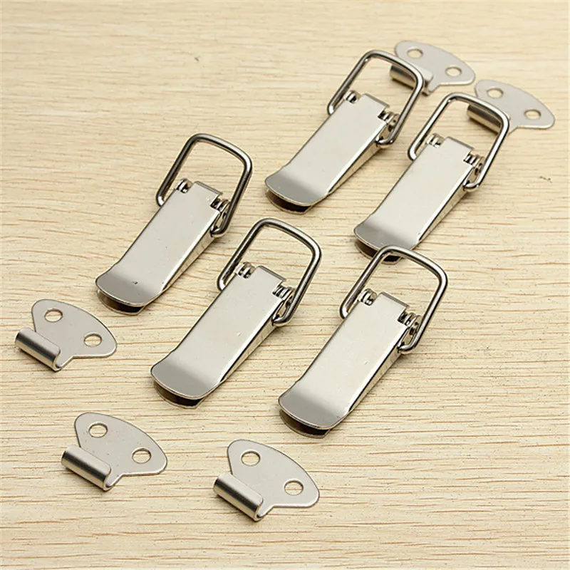 4 PCS Hardware Cabinet Boxes Spring Loaded Latch Catch Toggle 27*63 Iron Hasp For Sliding Door Simple Window | Обустройство дома