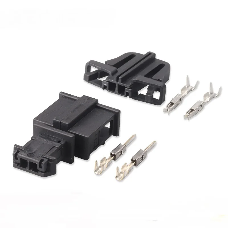 100 sets kit 2 pin License plate lamp car door connector Trunk lights Horn Sensor Plug for 3B0972712 3B0972702