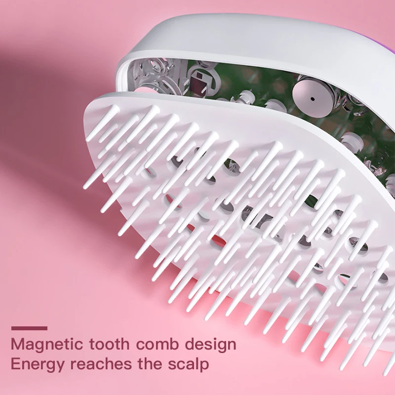 

Electric Laser Hair Growth Comb Anti Hair Loss Massage Therapy Infrared Red Blue Light Ems Vibration Massager Hair Brush