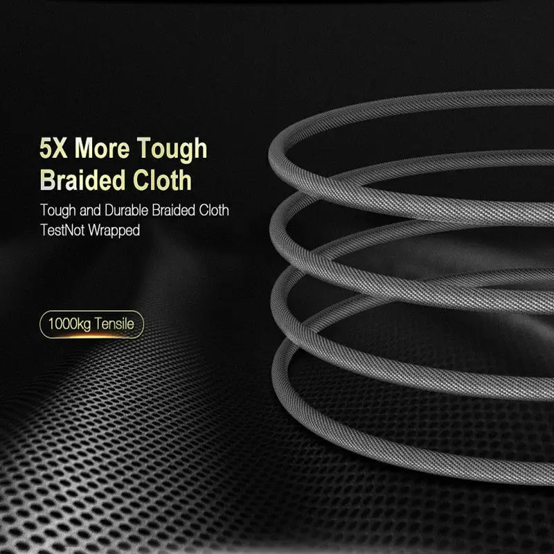 

UGI Fast Charge Cable Data Cable For Type C USB C Nylon Braided Data Transfer Cloth Quick Charge Micro USB Charger 2A White