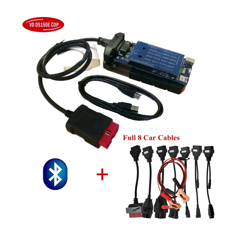 OBD 2017R3 программного обеспечения новый VCI Vd ds150e Cdp Bluetooth для белобочка диагностические инструменты для ремонта Obd2 Автомобильный сканер Send with чехол