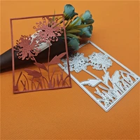 metal cutting dies square background dandelion envelope greeting card embossing troqueles scrapbooking template stencil dies