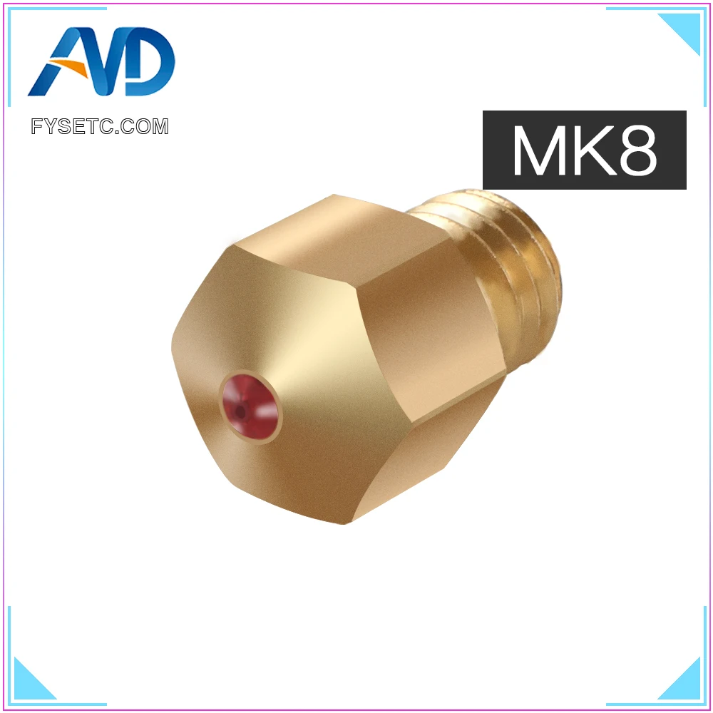 MK8 красный распылитель 1 75 мм насадки 0 4 высокое Температура Рубин насадка для PETG