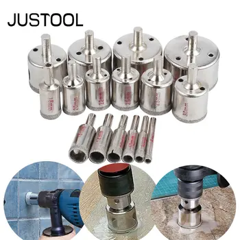 JUSTOOL Diamond Coated Drill Bit 6mm-50mm Hole Saw Drilling Bits  for Tile Marble Glass Ceramic Hole Saw Drill Diamond Core Bit