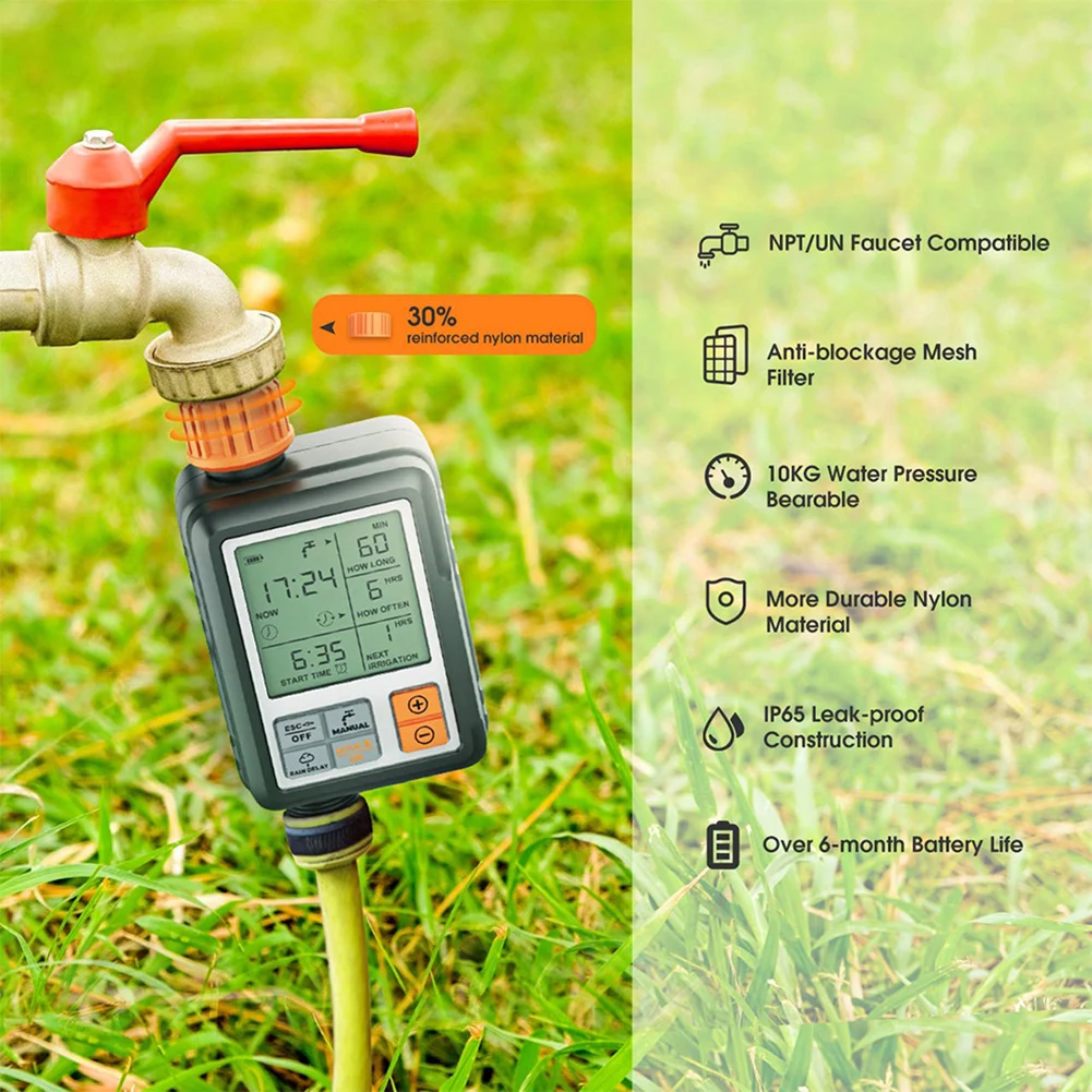 Automatic Irrigation Water Timer Lcd Screen Sprinkler Controller Outdoor Garden Watering Device Tool | Дом и сад