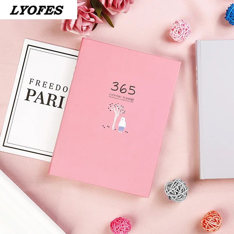 

New 365 Days Notebook Diary Agenda 2022 Planner Hard Paper Covered Notebook 256 Pages Stationery School Supplies Hand Account