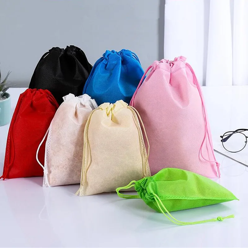

ANGIETPYE Non-woven Drawstring Bag Fashion Promotion Gift Bags New Shoes Clothing Storage Bags Women Bags for Packaging Bags