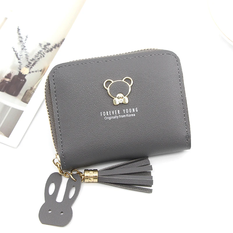 

Card Holder Ladies Clutch Bag Small Female Purse Cute Leather Women Wallets Fashion Short Wallet Student Coin Purse