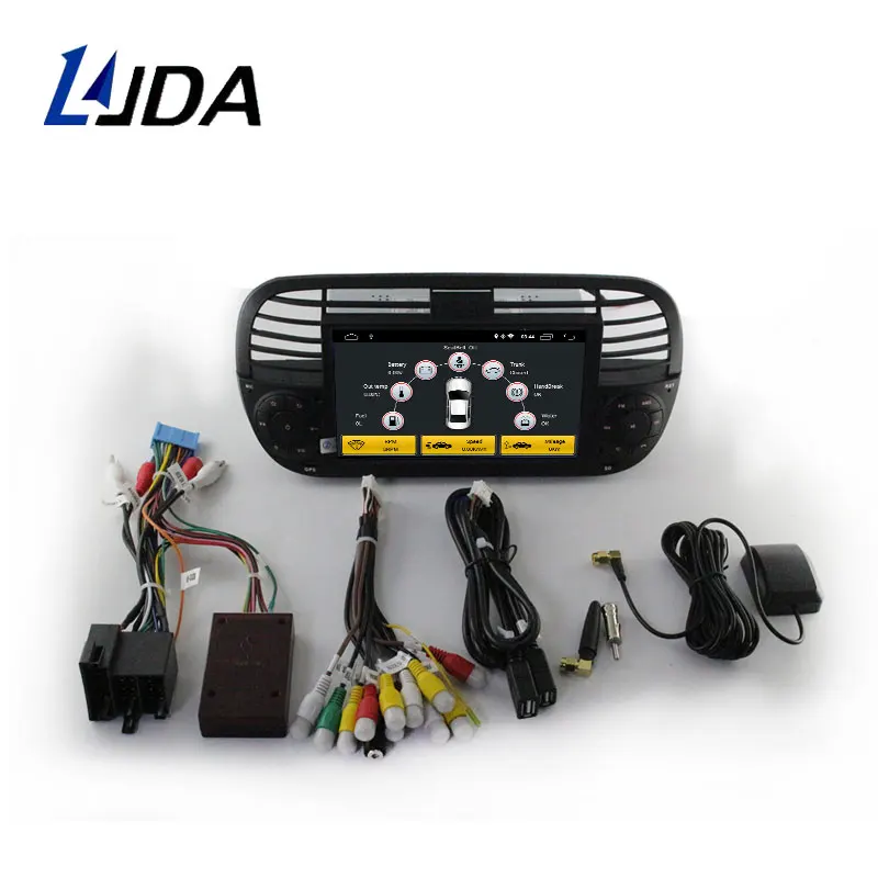 LJDA Android 10 0 автомобильный DVD плеер для FIAT 500 WIFI стерео Мультимедиа управление