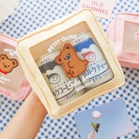 korea mesh bear cosmetic cases cute transparent girls waterproof makeup bag fashion women travel wash bag home storage case
