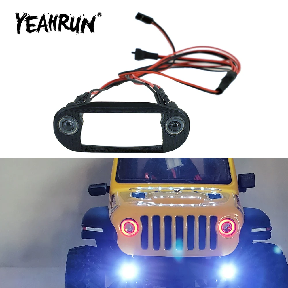 

YEAHRUN 1/24 радиоуправляемая модель автомобиля спереди светильник светодиодный головной светильник комплект осевой SCX24 AXI00002 1/24 RC автомобиль гу...