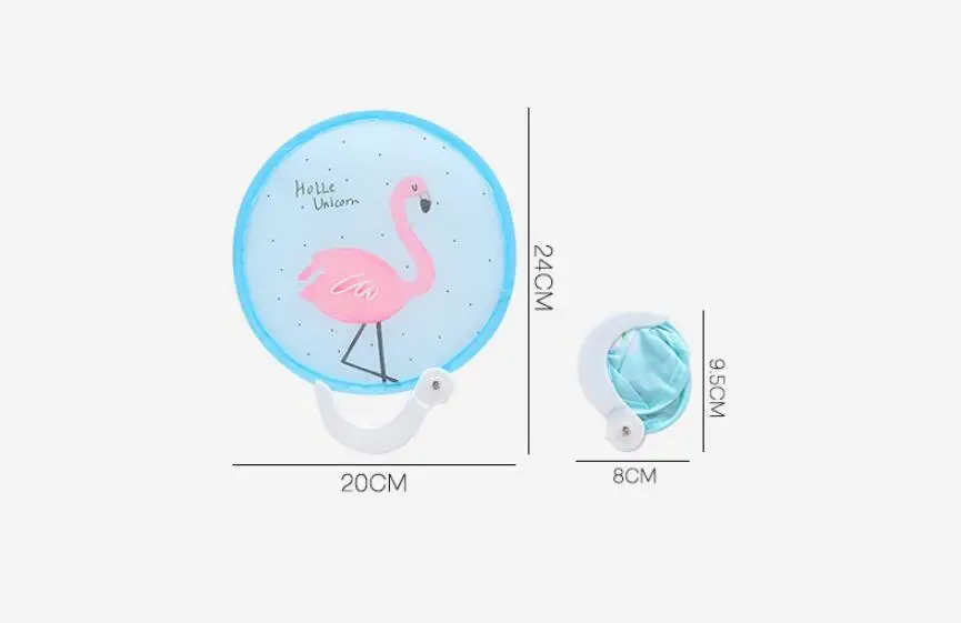 Портативный складной Круглый тканевый Карманный вентилятор праздничная