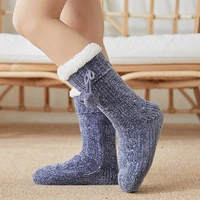 womens wool socks autumn and winter outdoor leisure warm fluffy in kean socks legs warm color christmas gifts snow slippers