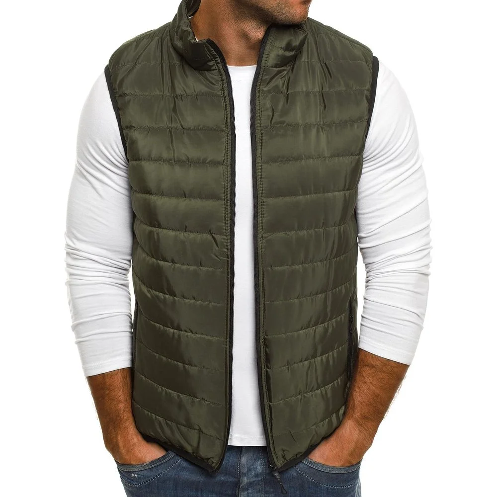 Zogaa Men's Autumn Padded Jacket Vest Vest Sleeveless Padded Jacket Cotton Warm Jacket