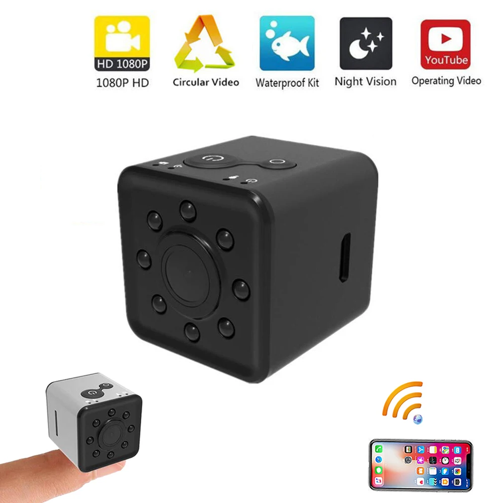 Мини wifi камера SQ13 FULL HD 1080P ночного видения водонепроницаемый корпус CMOS сенсорный регистратор видеокамера для Дома Офиса дропшиппинг