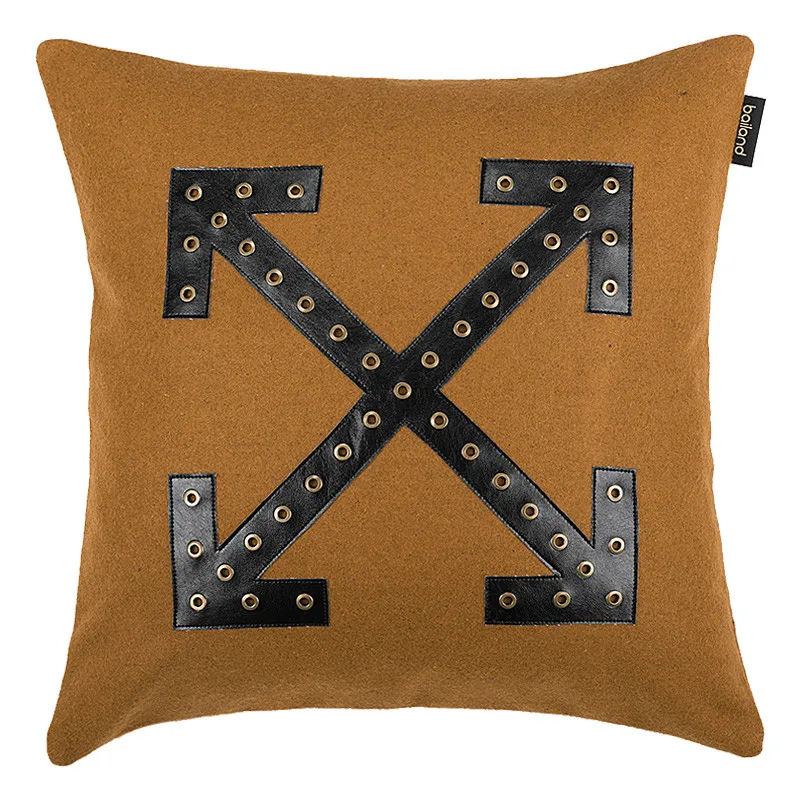 

Retro Handmade Leather Pillow Case Cushion Covers Cojines Decorativos Para Sofa Cross Throw Pillows Cushions Cover Coussin